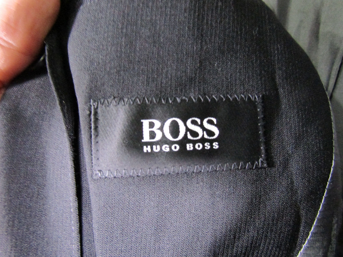 Vintage Hugo Boss Men's Black Wool Blazer Jacket Size 40 Made in Germany