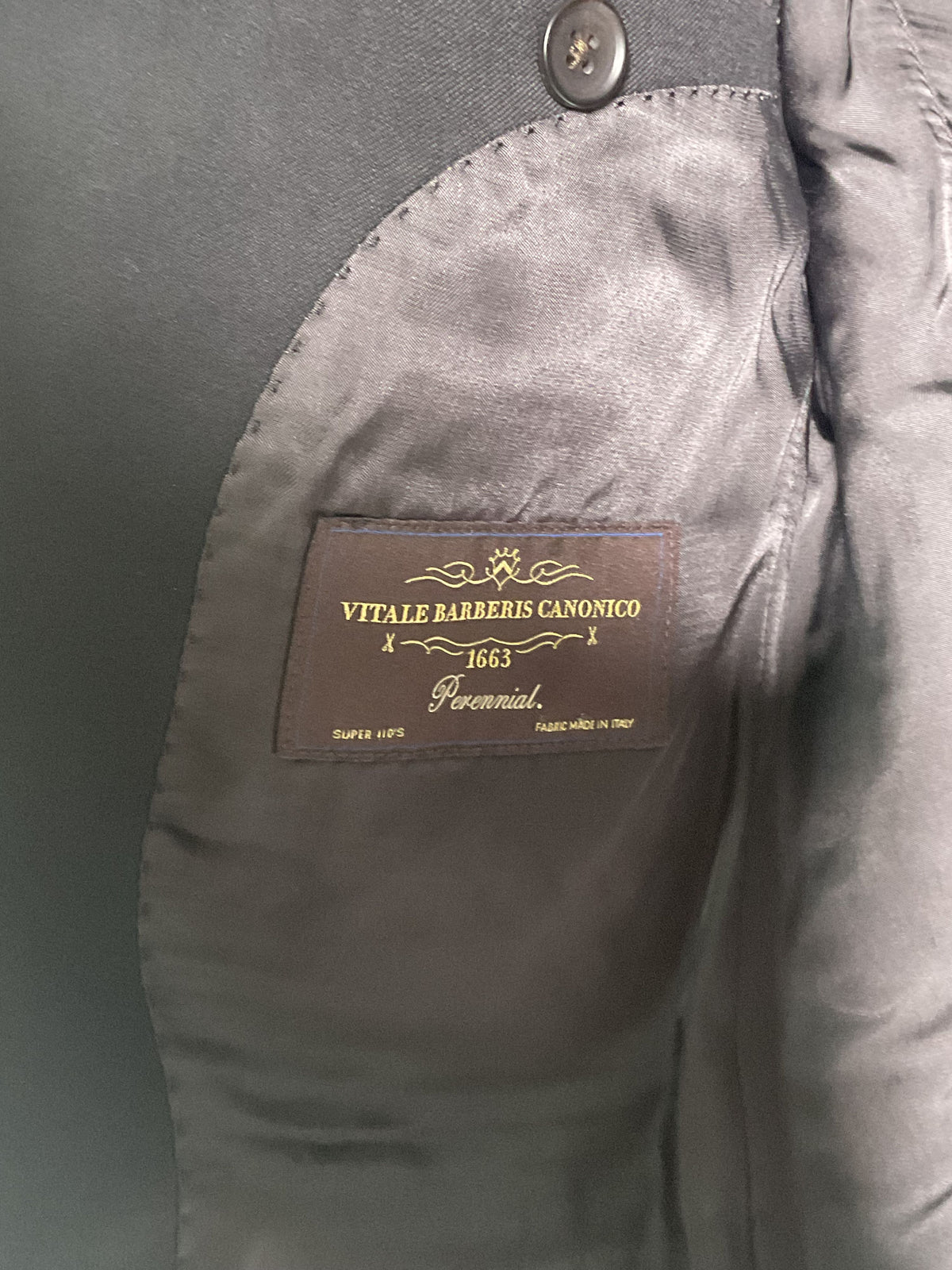 Suit Supply Black Single Breasted Suit Jacket - Size 44 Slim