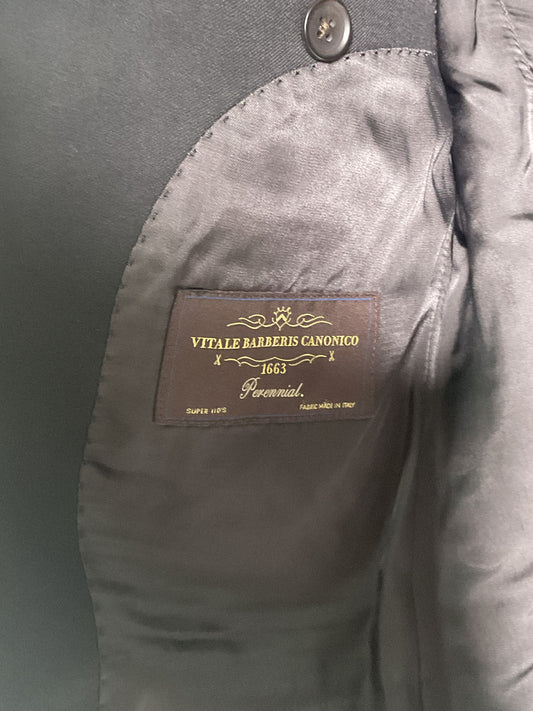 Suit Supply Black Single Breasted Suit Jacket - Size 44 Slim