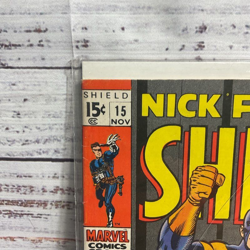Vintage 1969 Nick Fury Agent Of Shield #15 Marvel Comics 1st Bullseye Ungraded