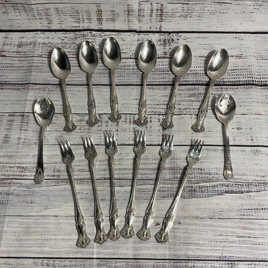 1847 Rogers Bros Antique 14 Pc Silver Plate Flatware Lot Read Desciption
