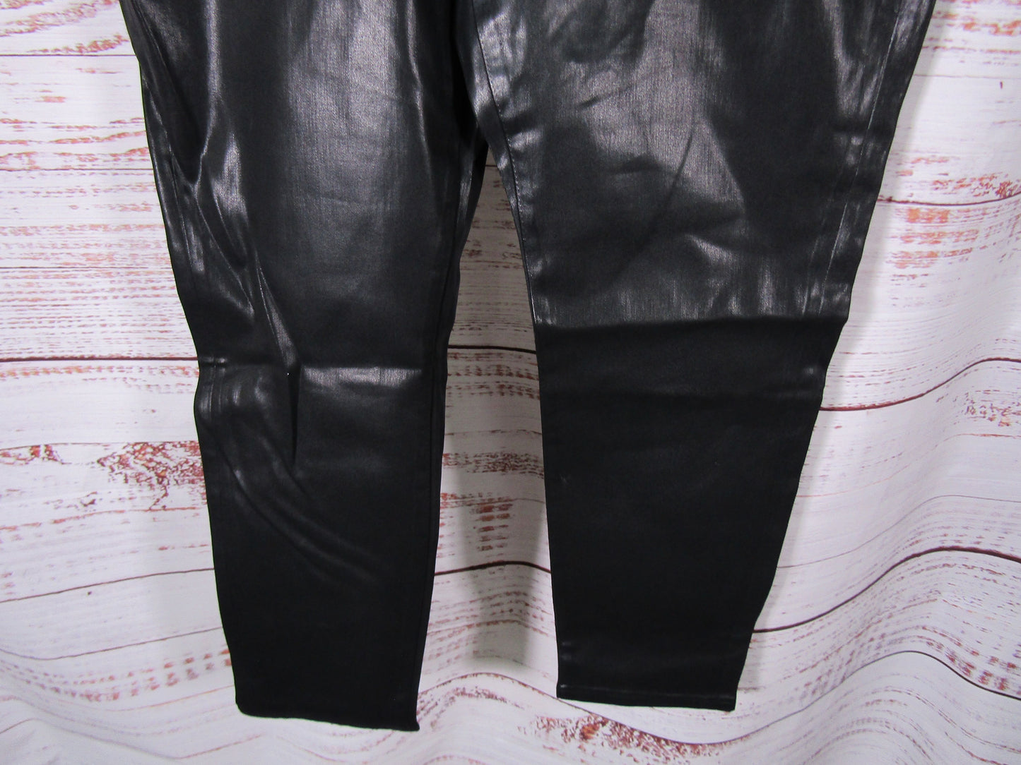 Good American Good Legs Women's Black Coated Skinny Jeans Size 22