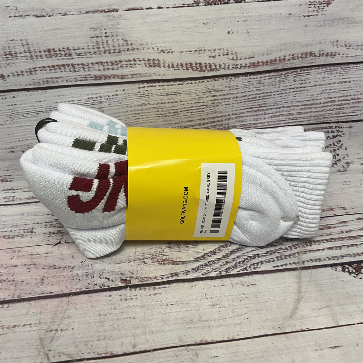 Golf Wang Arches White Red Sage Green Grey Socks 3PK New
