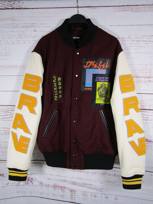 Diesel L-Harryz Men's Varsity Bomber Jacket Size L