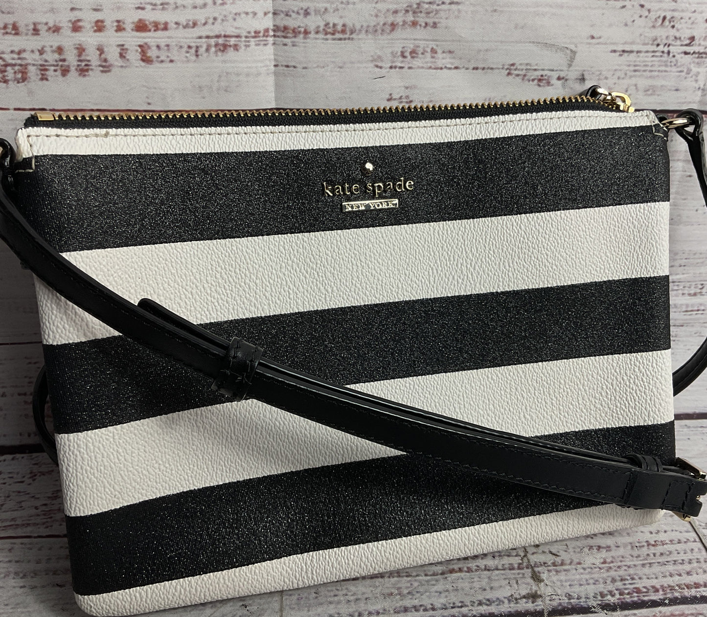 Kate Spade Striped Glitter Crossbody Bag Multicolor