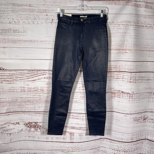 L'agence Margot Navy Blue Coated Skinny Jeans Pants - Size 27