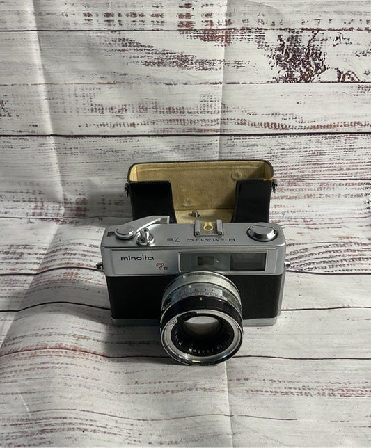 MINOLTA Hi-Matic 7s Rangefinder 45mm f/1.8 CLC Film Camera JAPAN FOR PARTS