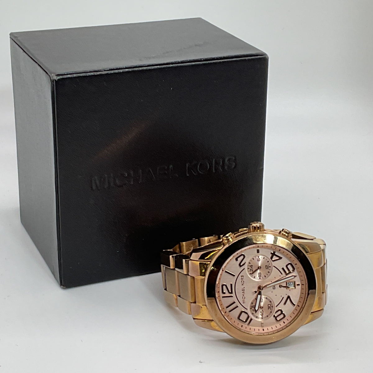 MICHAEL KORS MK5727 Women's Rose Gold Chrono Watch- 6.5"