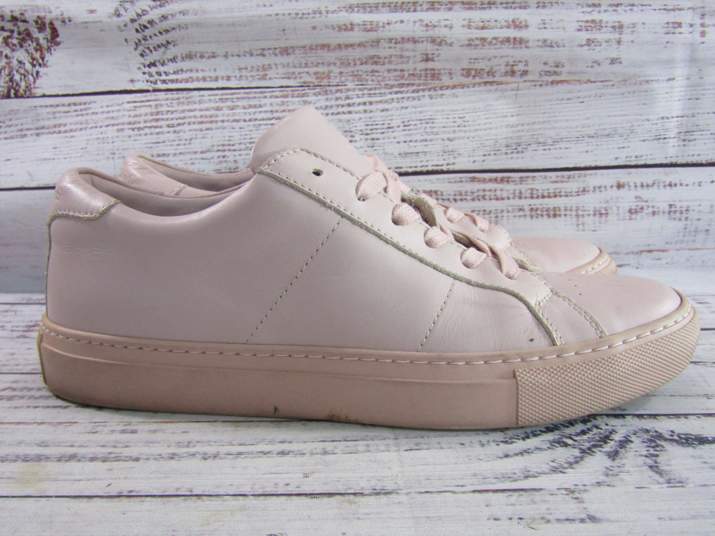 The Greats Brooklyn Women's Blush Pink Leather Low Top Sneakers 9 Made in Italy