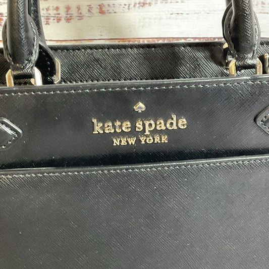 KATE SPADE Staci Black Leather Small Satchel Handbag (MISSING STRAP)