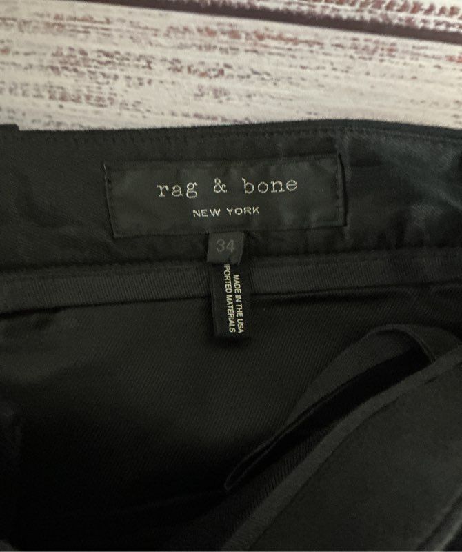 Men's Rag & Bone Navy Blue Wool Blend Trousers Size 34