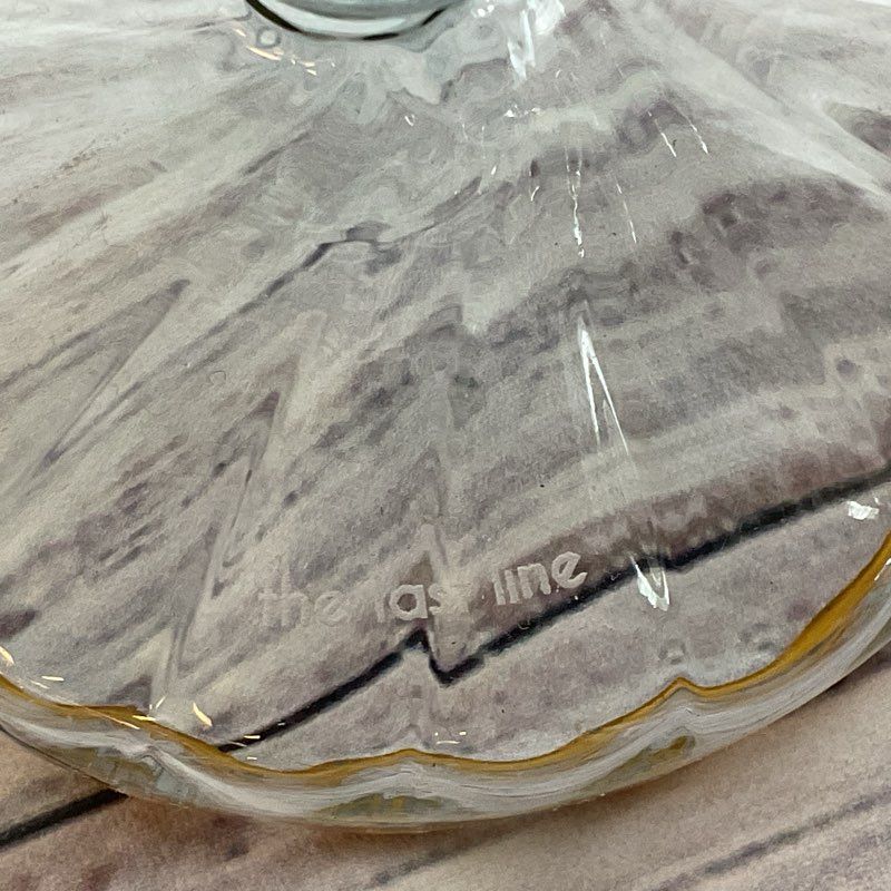 Set of 4 THE LAST LINE The Short Candlestick Kumquat Candy / Glass Candle Holder
