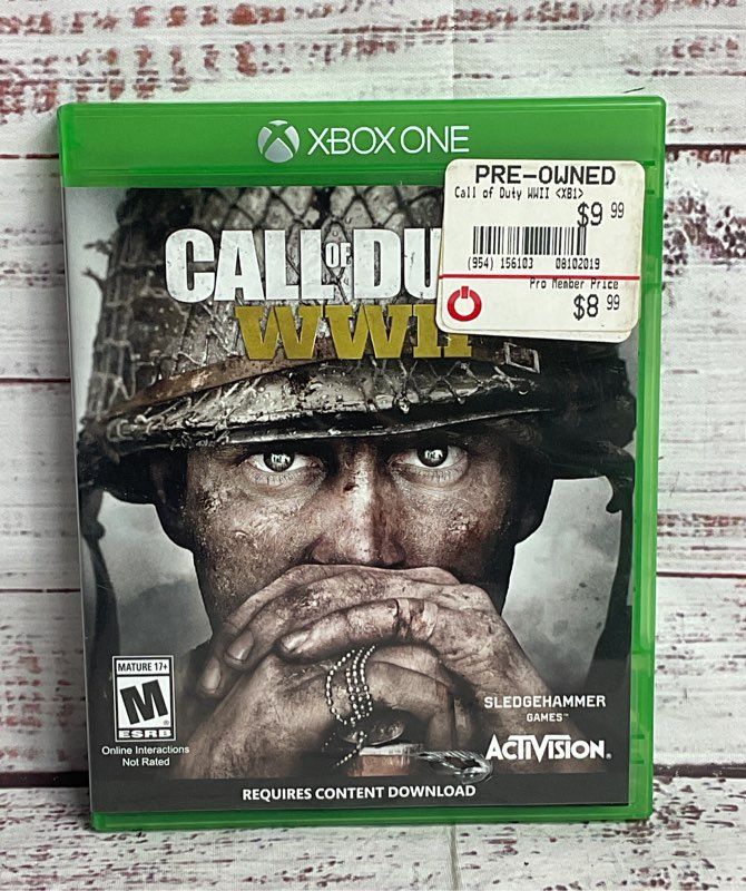 XBox One Lot of 2 Call of Duty WWII Just Cause Video Games