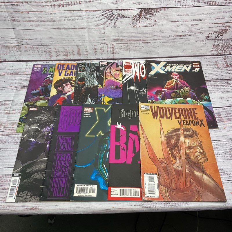 11 Pc. Mixed X Men Comic Lot Magneto Wolverine Nightcrawler Astonishing