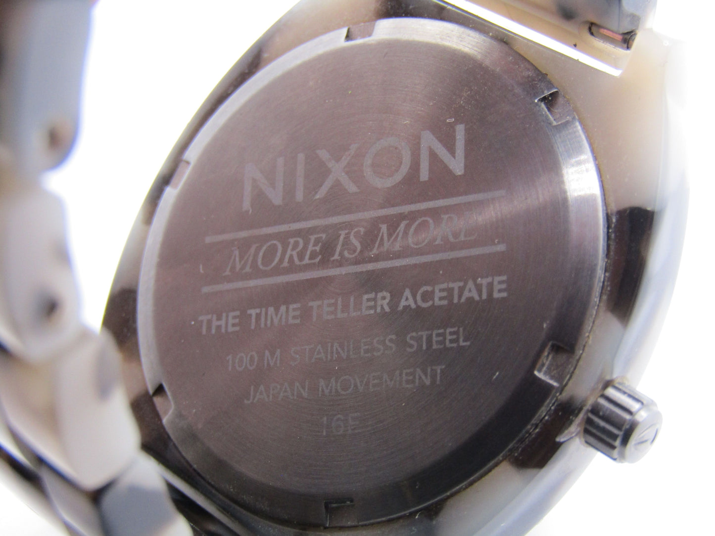 Nixon The Time Teller Acetate Men's Gray Tortoise Acetate Quartz Watch