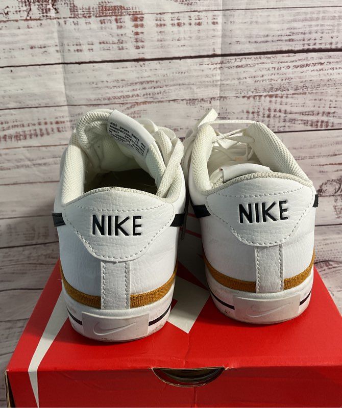 Nike Court Legacy NN White Black Desert Ochre Men's Size 10.5 US With Box