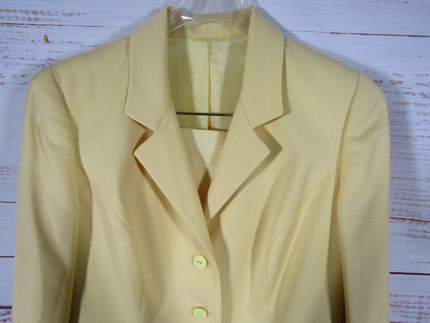 Lucy De Castenou Women's Yellow Skirt Suit Size 8