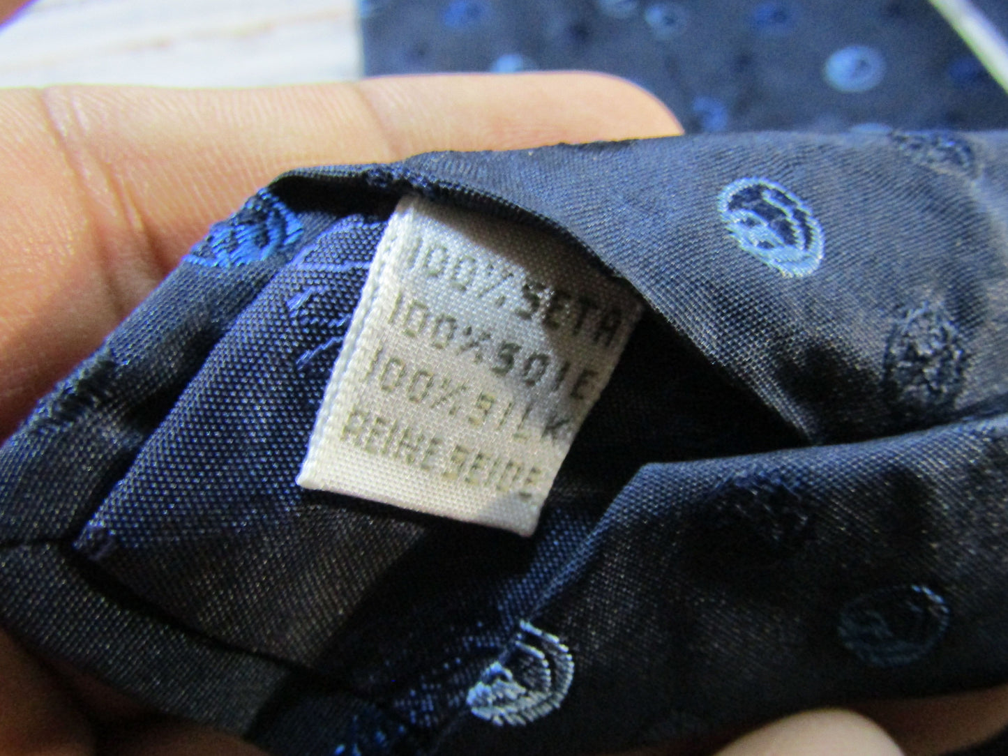 Moschino Men's Blue Bubbles Print Silk Tie Made in Italy