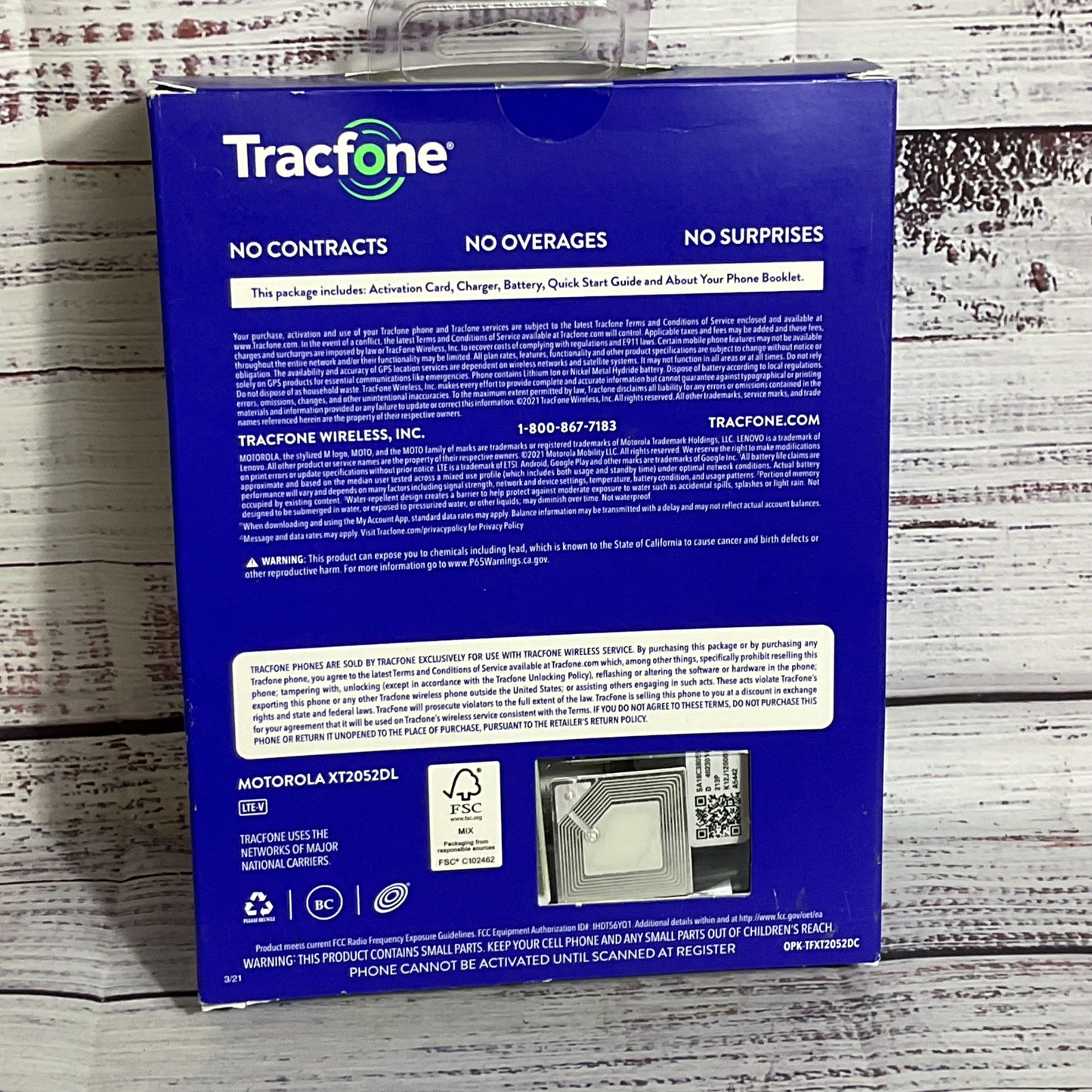 NEW SEALED TRACFONE Moto E No Contract 4G LTE Prepaid Smartphone