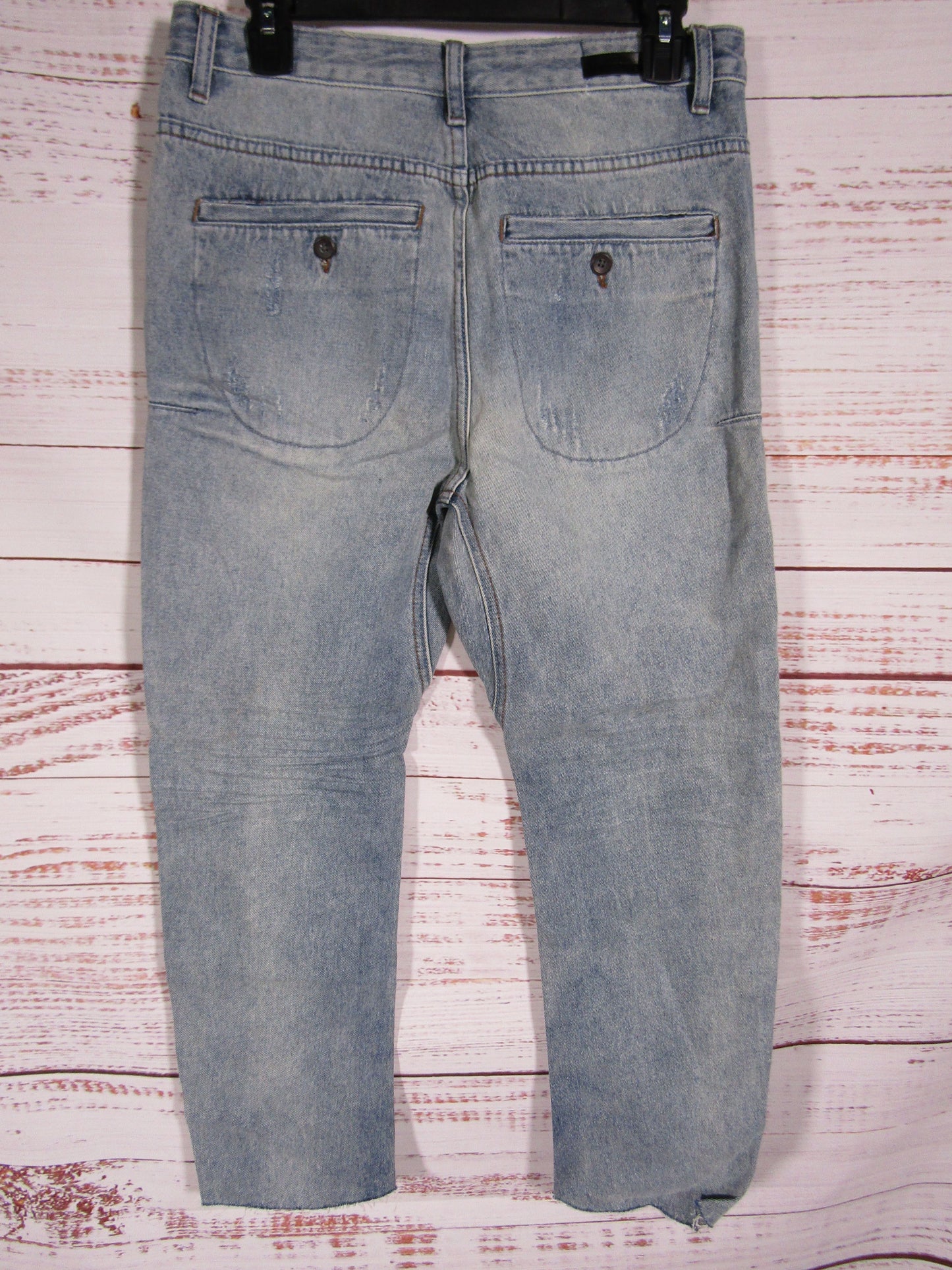 One Teaspoon Mr Browns Men's Blue Storm Distressed Jeans Size 28