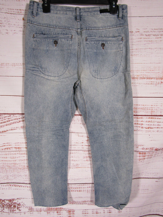 One Teaspoon Mr Browns Men's Blue Storm Distressed Jeans Size 28