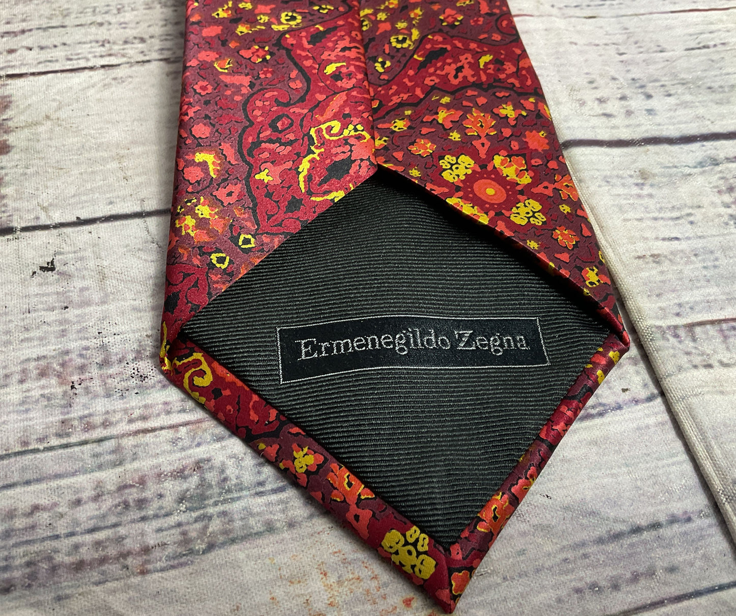 Ermenegildo Zegna Silk Tie OS Red