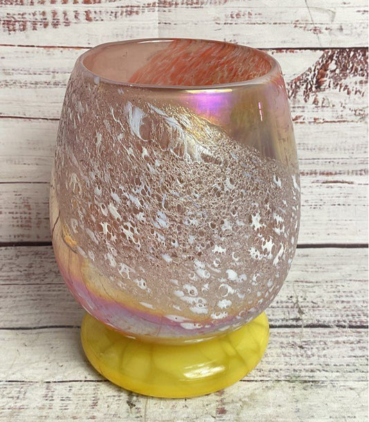 Anthropologie Laney 7.25" Cheena Glass Vase Multicolor