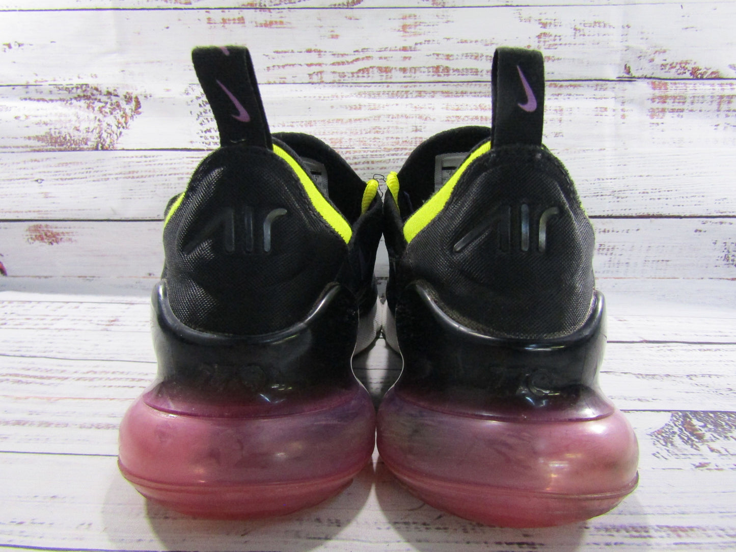 Nike Air Max 270 Men's Black Hyper Magenta Sneakers Size 9 AH8050-006