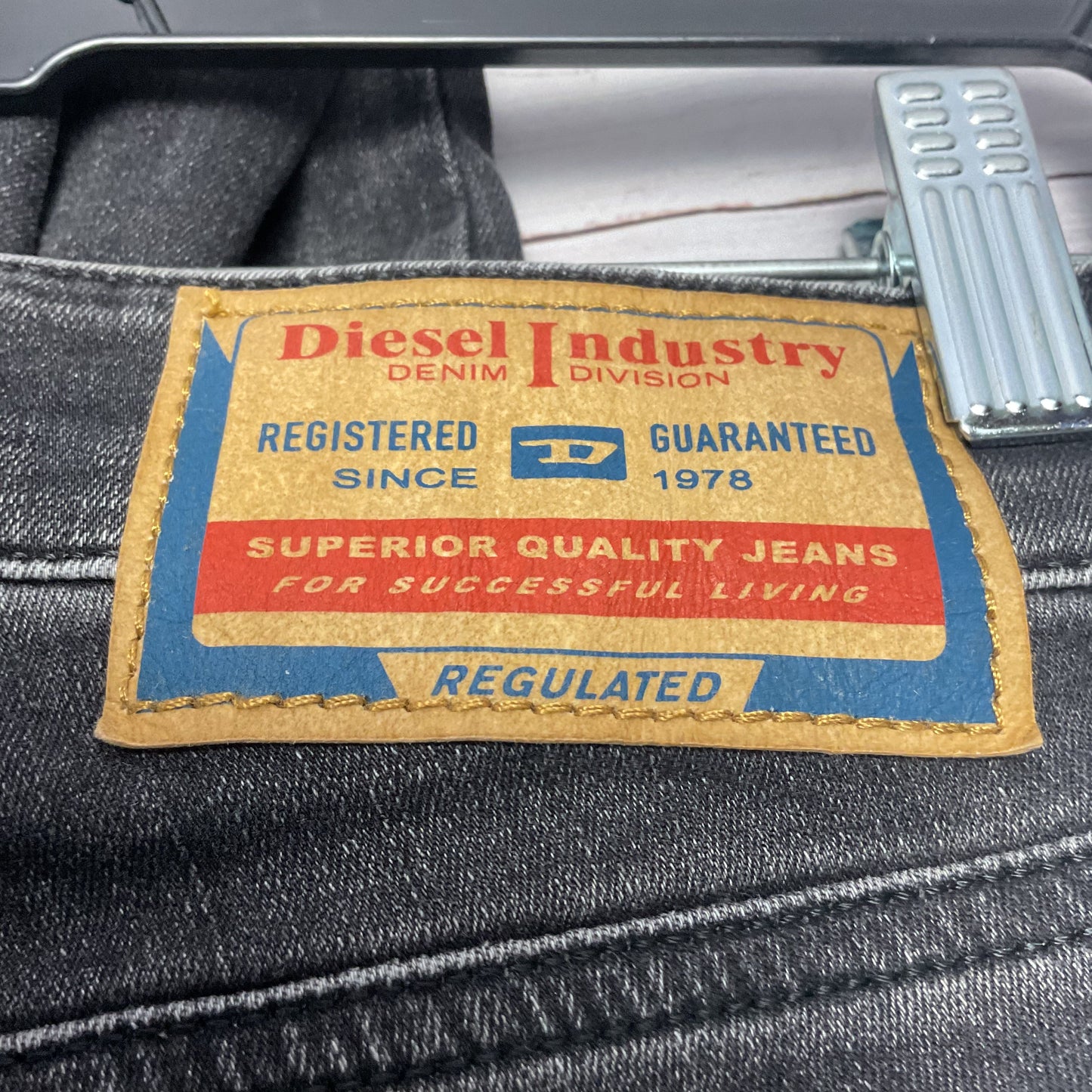 Diesel Skinny Dark Grey Black Jeans Pants - Size 25