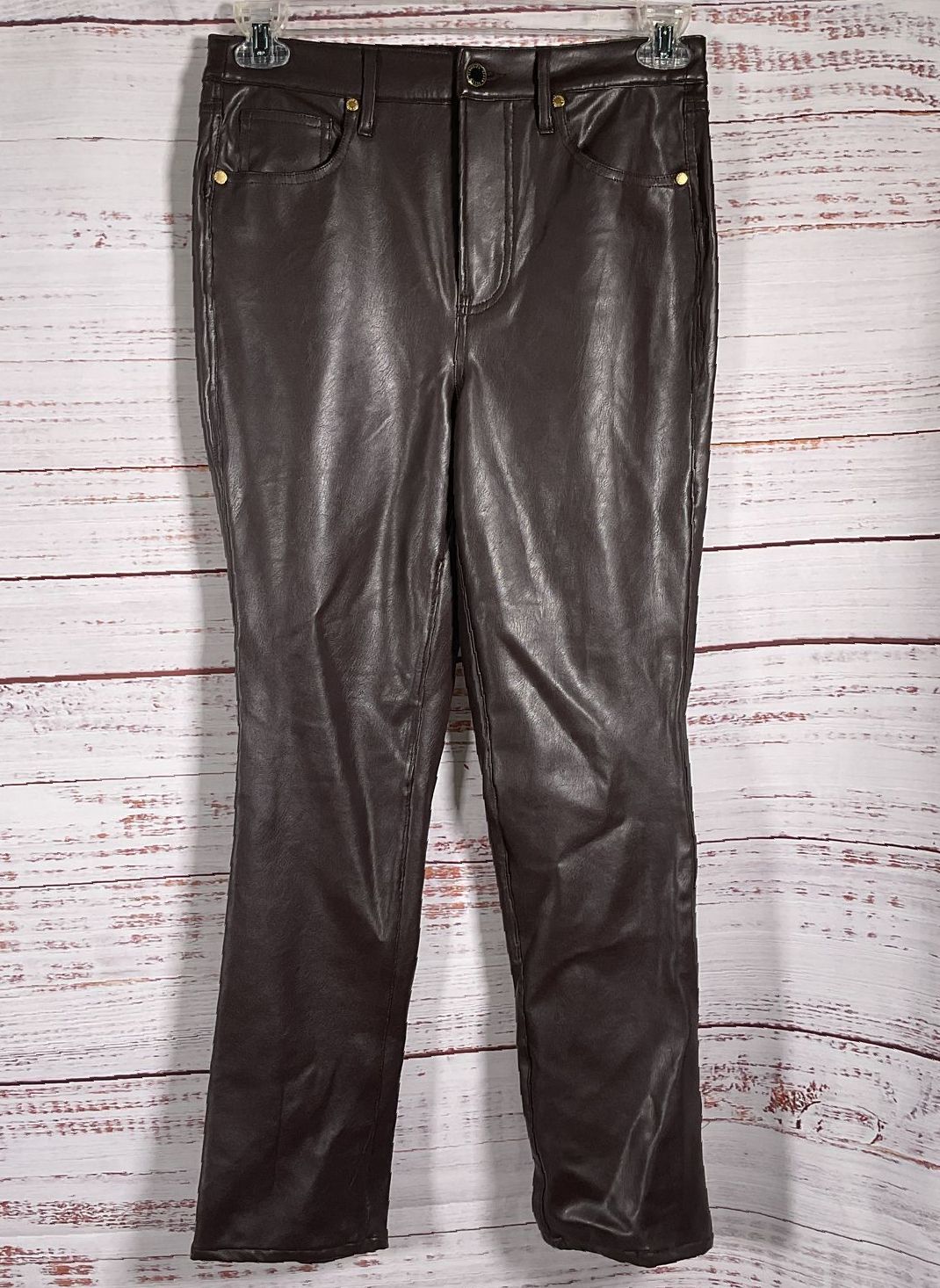 Veronica Beard Beverly High-Rise Skinny Flared Pants Brown 28