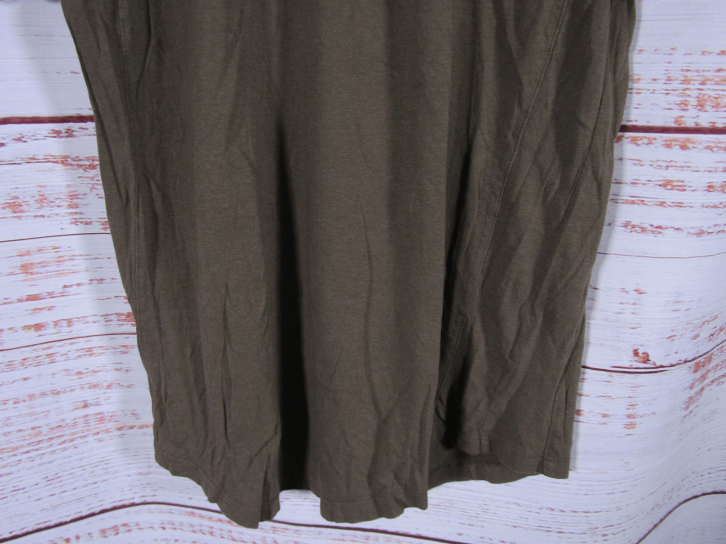 Helmut Lang Women's Olive Drab Short Sleeve Crew Neck T-Shirt Size S