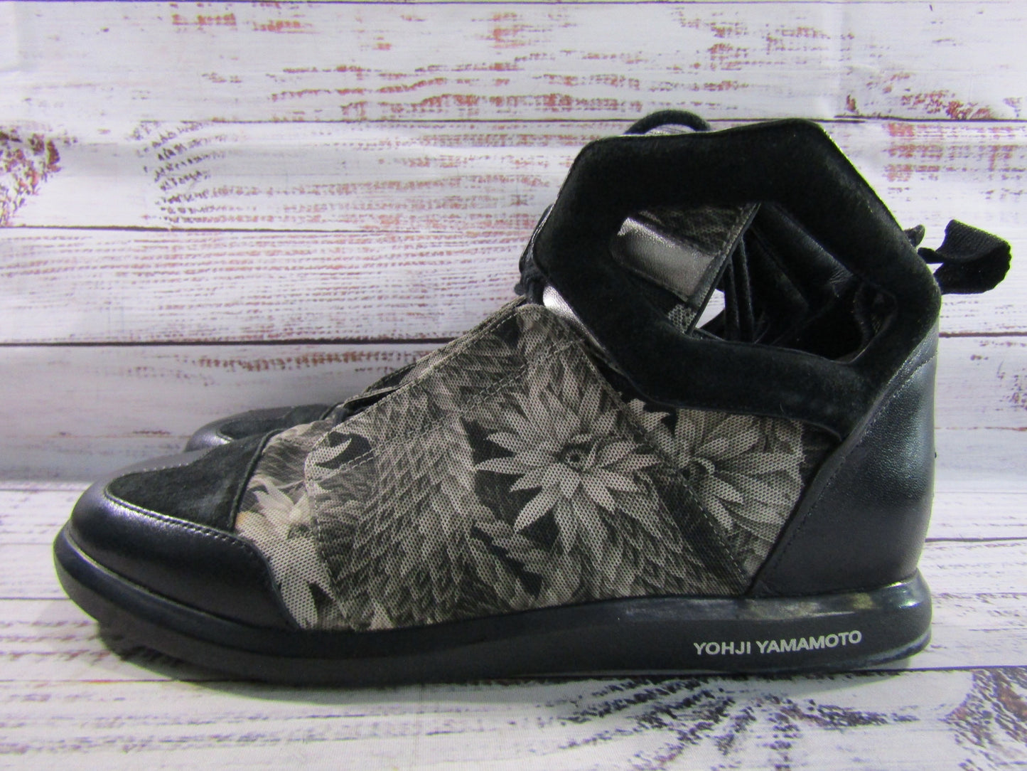 Adidas Y-3 Yohji Yamamoto Women's Floral Print Mid Top Sneakers Size 7