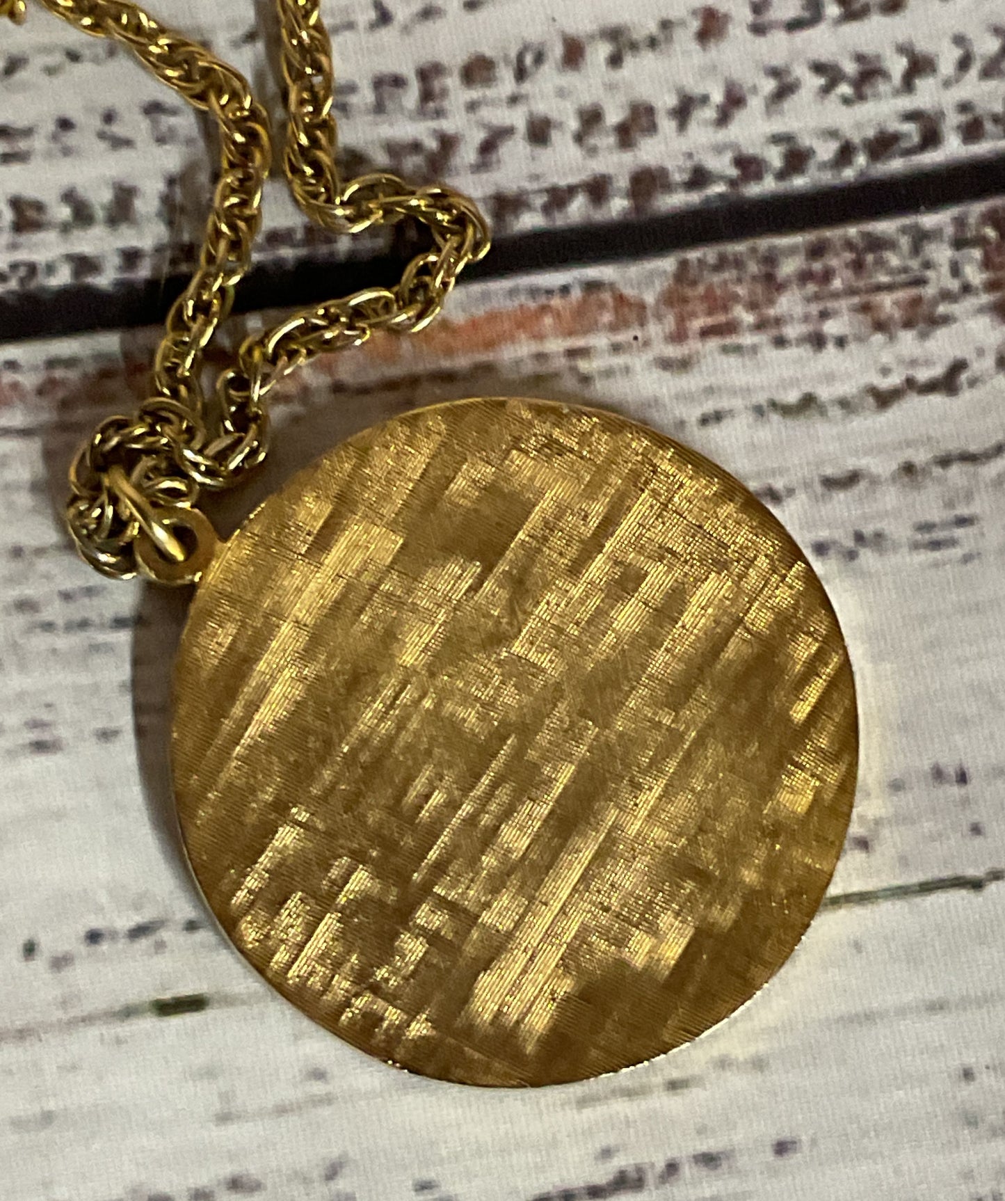 1973 Israel IX Maccabiah Gold Tone Vintage Necklace