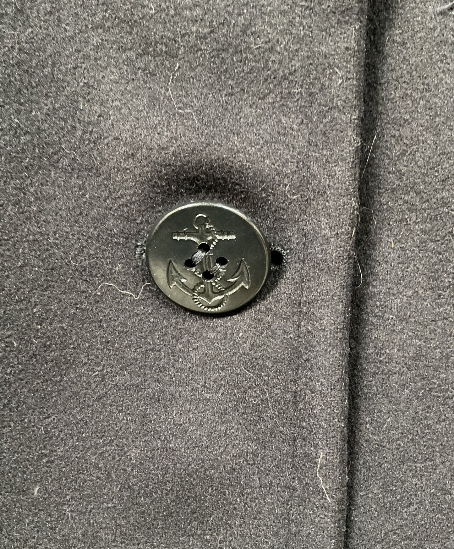 Vintage Clothing Supply Office Navy Surplus Wool Pea Coat Jacket Size 38