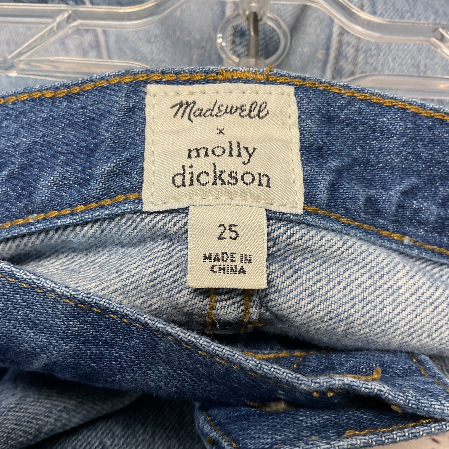 Madewell X Molly Dickson Cotton Blue Double Button Pants - Size 25