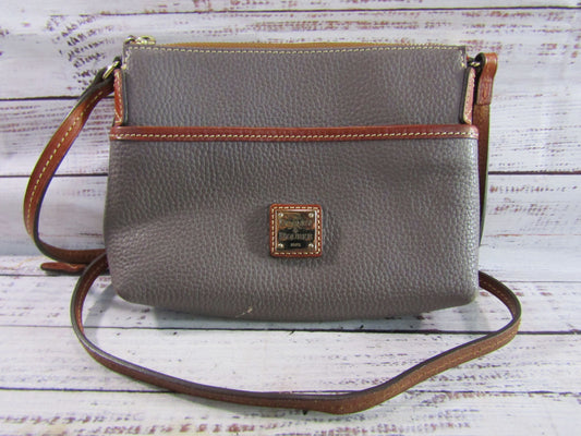 Dooney & Bourke Women's Gray Pebbled Leather Crossbody Shoulder Bag