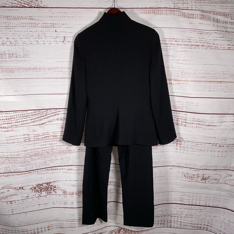 Giorgio Armani Black Label 2 Pc. Shawl Collar Wool Pants Suit Women's Size 40