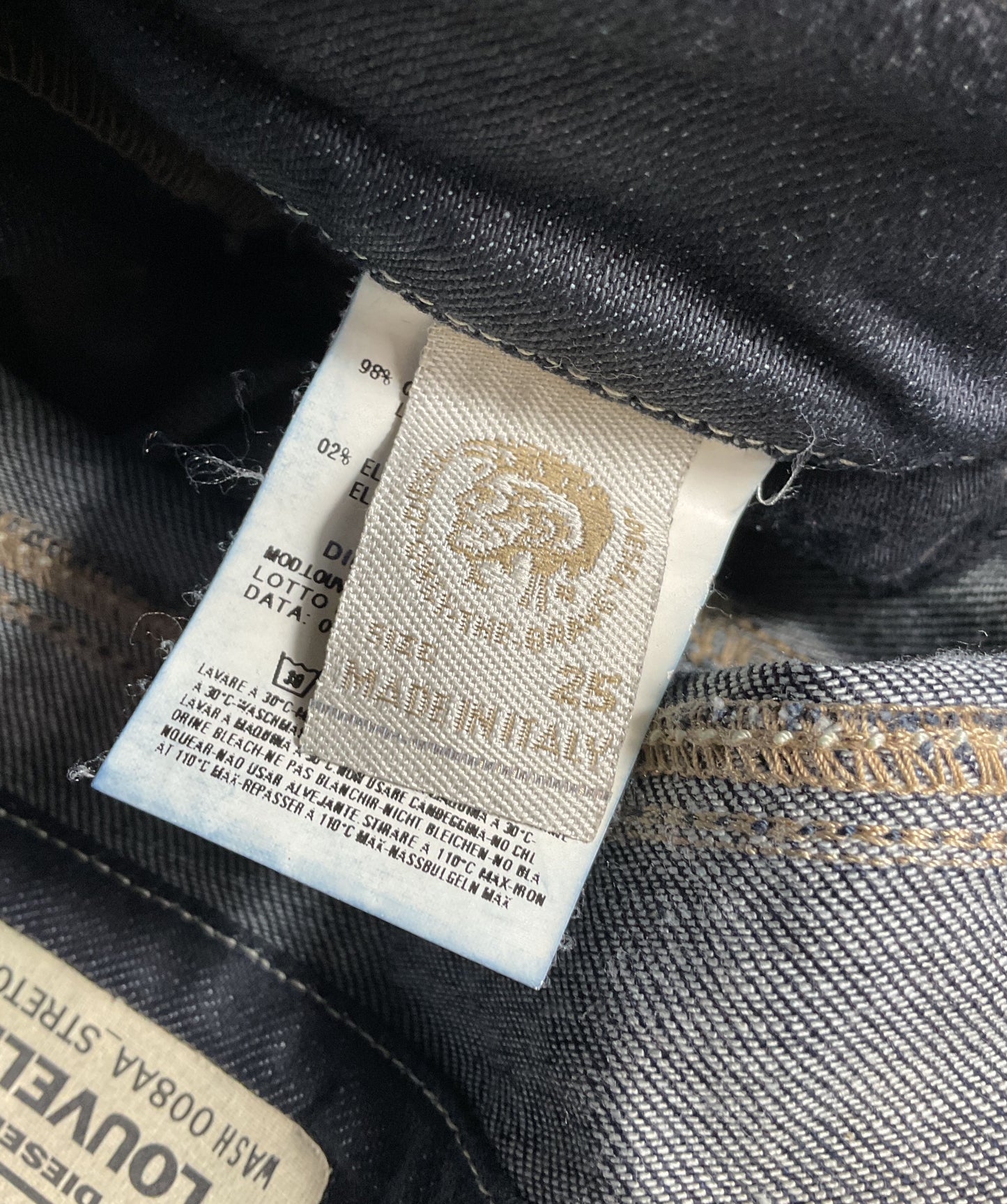 Diesel Louvely Stretch Slim Leg Jeans Blue 25W 32L