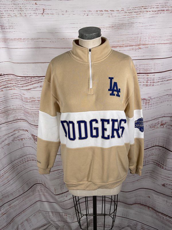 Los Angeles Dodgers Unisex 1/4 Zip Hoodie Size M Women’s Night 2026 Cream