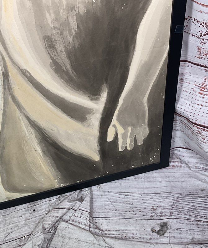 The Cave Artist Framed Drawing Signed by Barbara Katz
