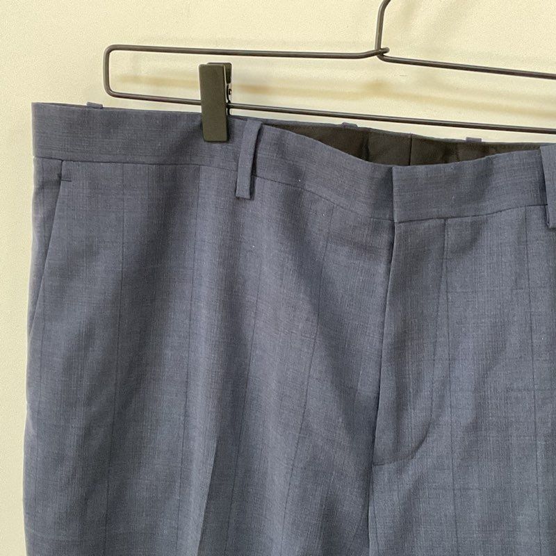 NWT Theory Mayer Navy Blue Tonal Plaid Pants - Size 38