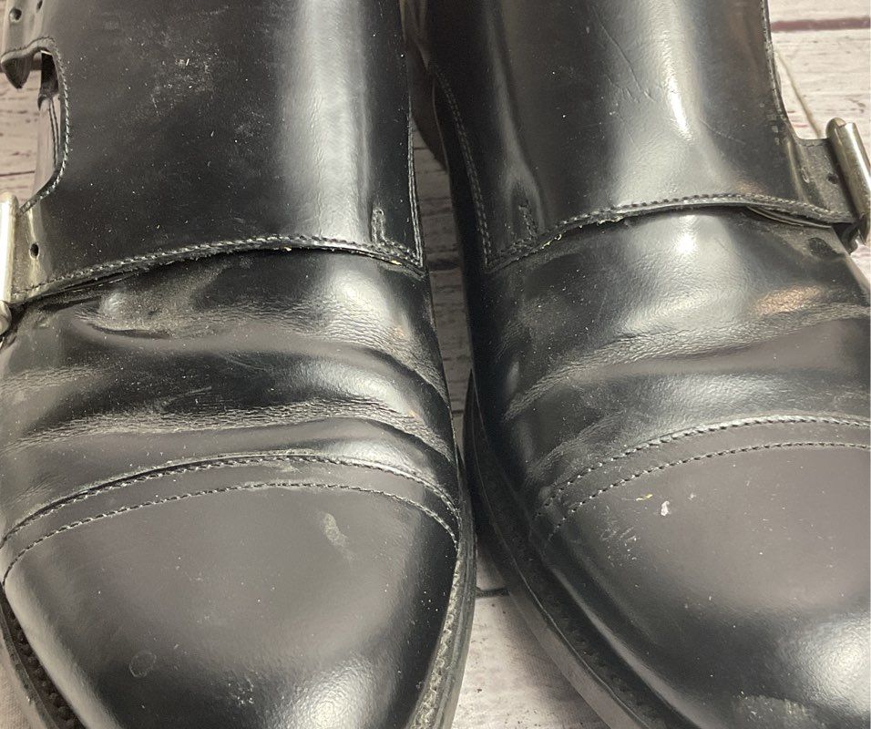 The Office of Angela Scott Leather Monk Strap Oxfords Black 40