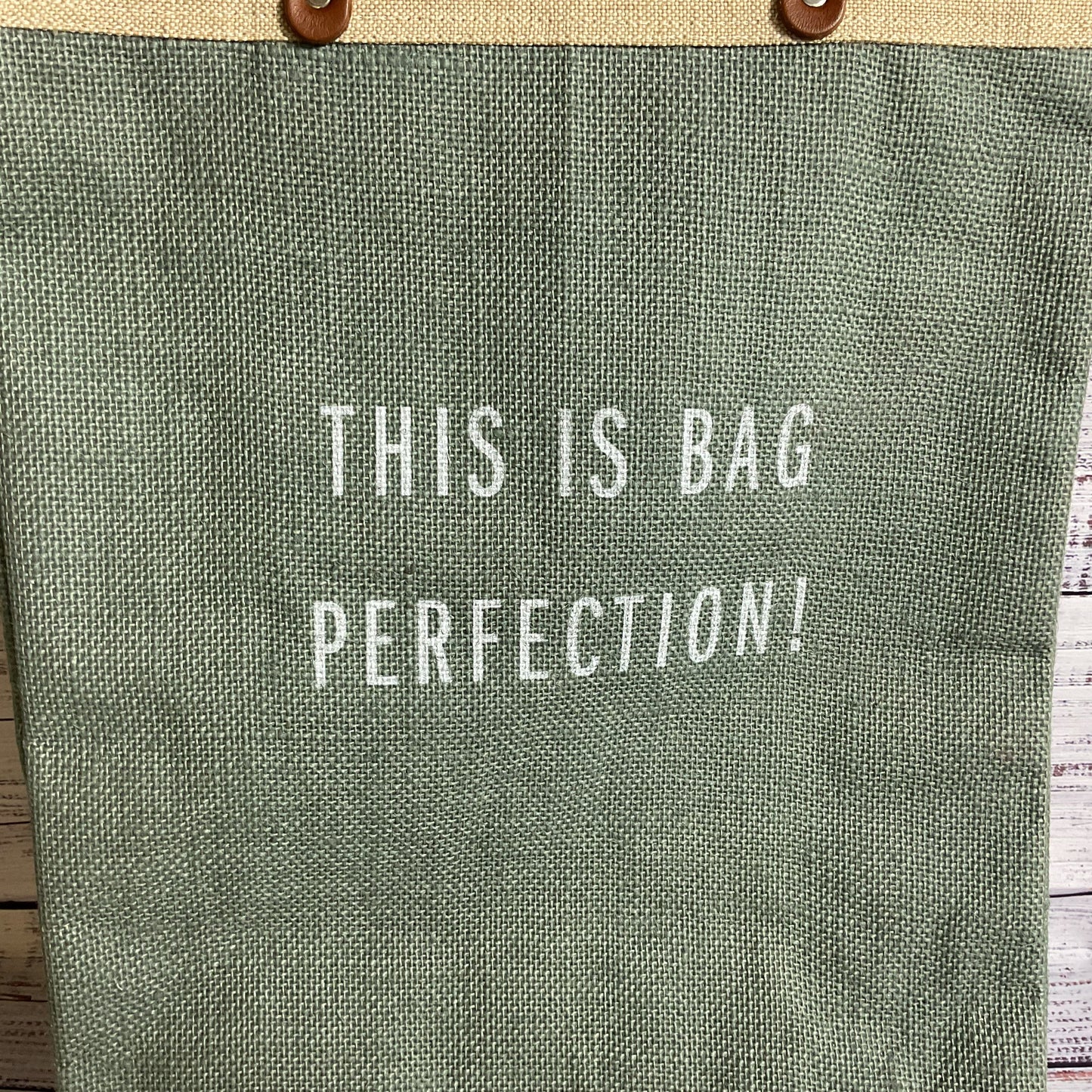 APOLIS GLOBAL CITIZEN Green/Tan Market Tote Canvas Bag