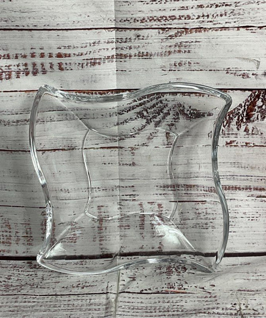 Villeroy & Boch Vintage Crystal New Wave Modern Square Bowl Dish Clear