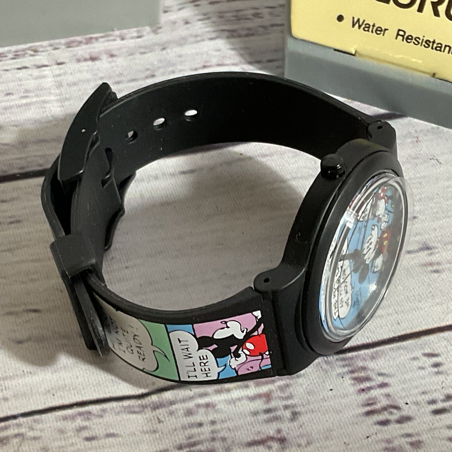 VTG. 1980's LORUS Mickey & Minnie Mouse Comic Cartoon Watch- NEEDS BATTERY