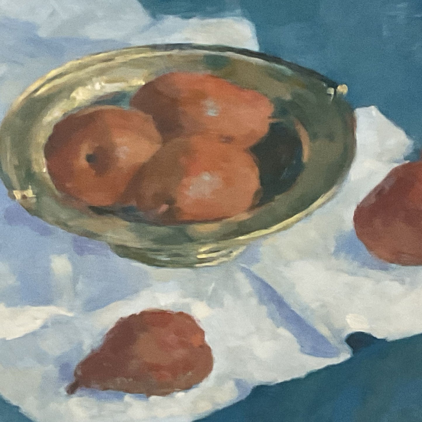 Pencil Signed HELEN ANKIST Pewter Reflection Still Life Serigraph Print