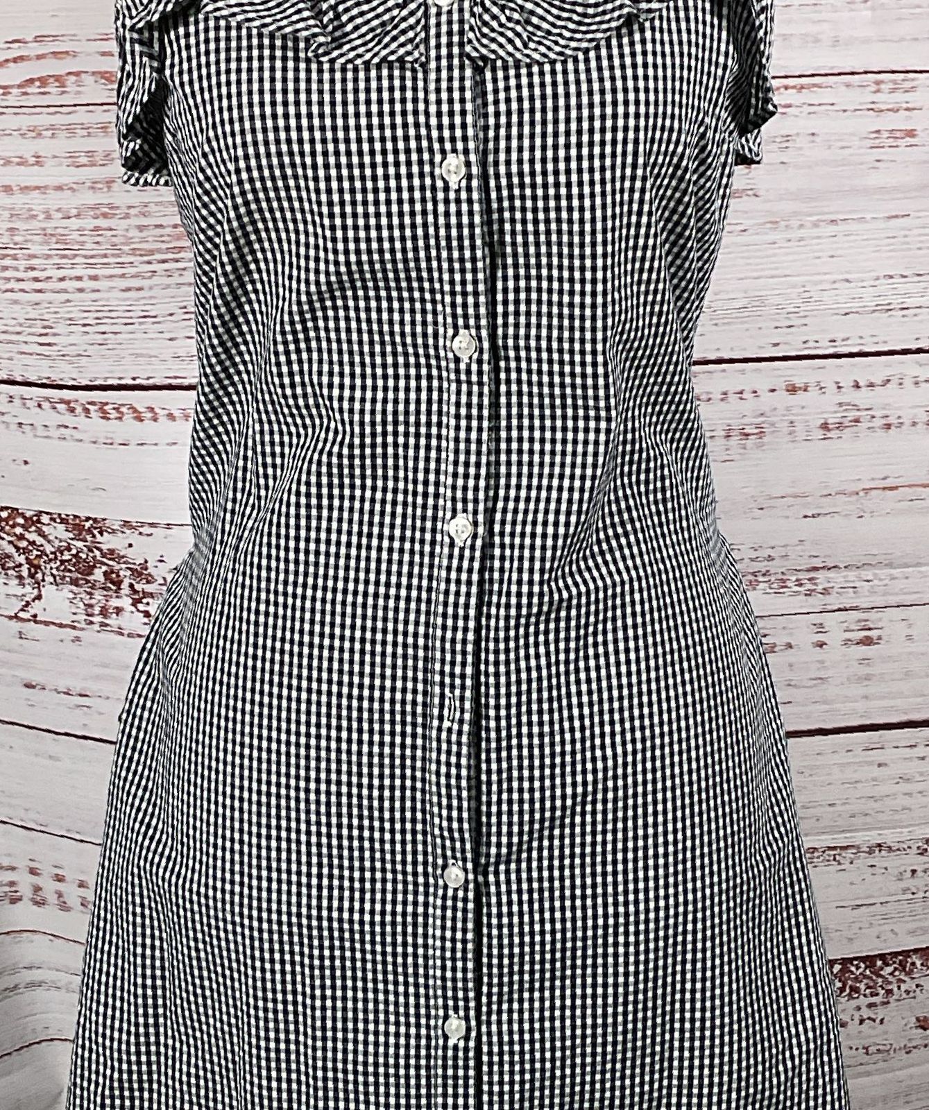 Les Coyotes de Paris Gingham Casey Navy Dress Navy S