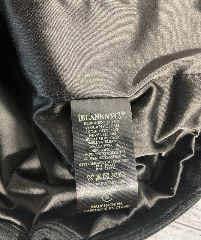 BLANKNYC Jacket Women's Black Suede Moto Biker Belted Asymmetrical Zip Lined M