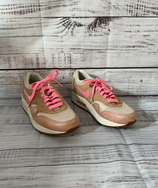 Women's Nike Nike Air Max 1 Pink & Brown Sneakers Size 6.5