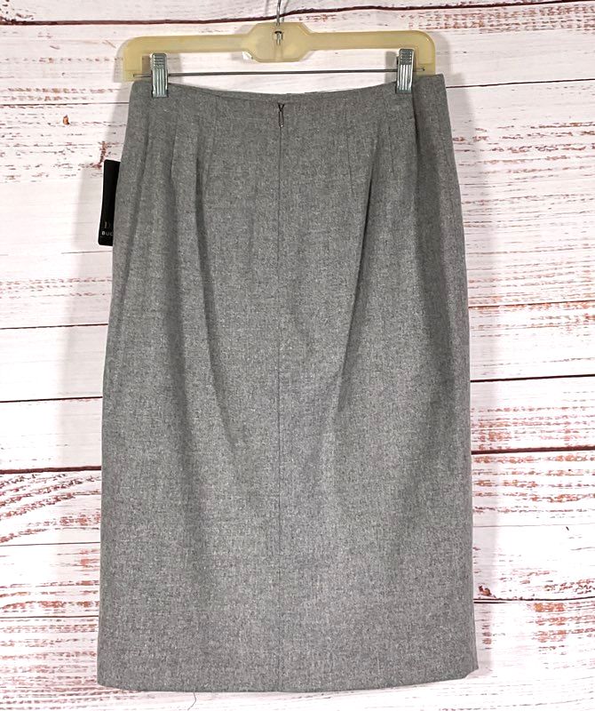 Dana Buchman Wool Blend Pencil Skirt Gray 8